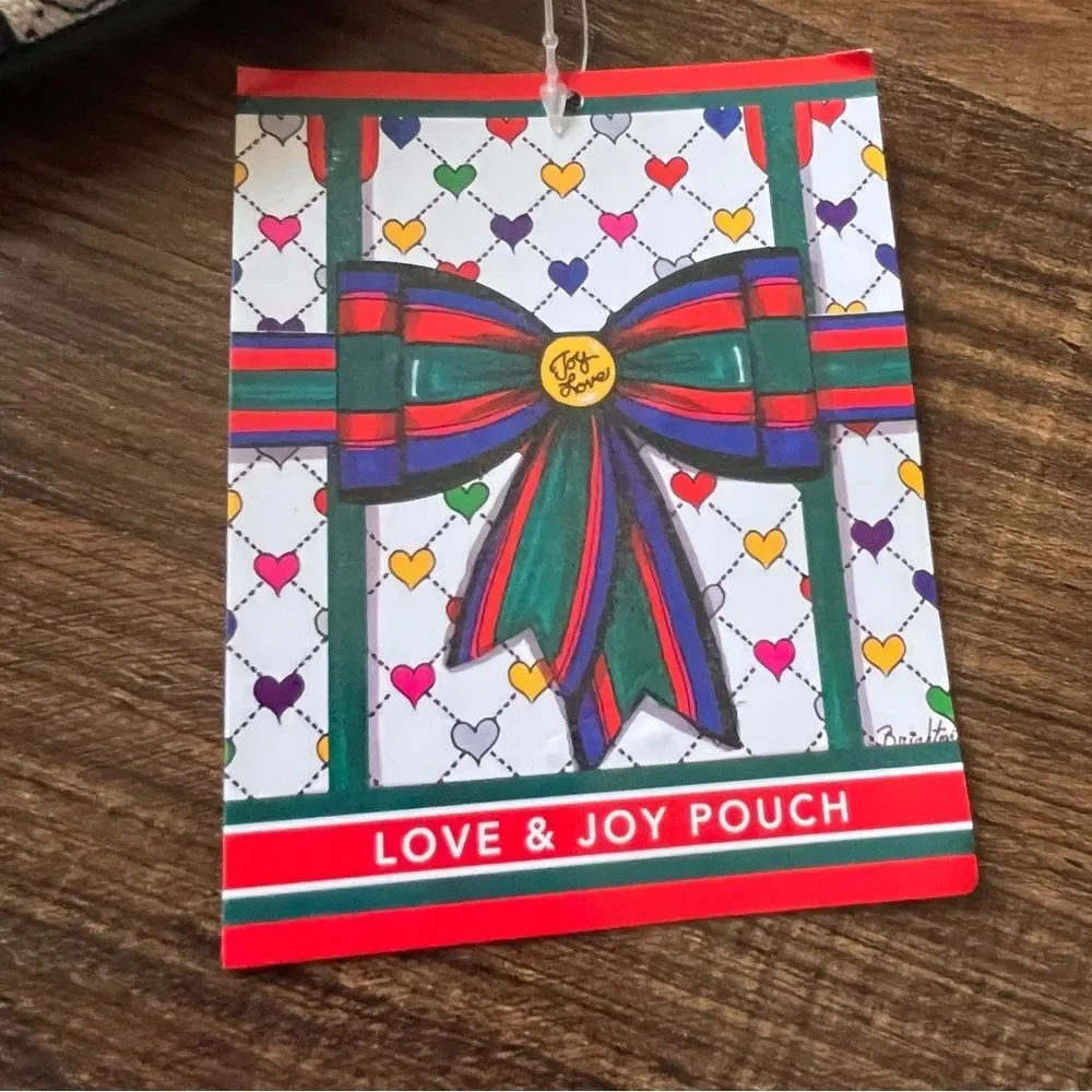 Brighton Love & Joy Zip Top Pouch Purse Bag with Crossbody Strap New with Tags